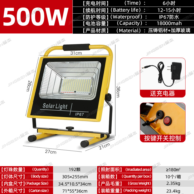 Versión básica con botón - 500W (12-15 horas) sin control remoto