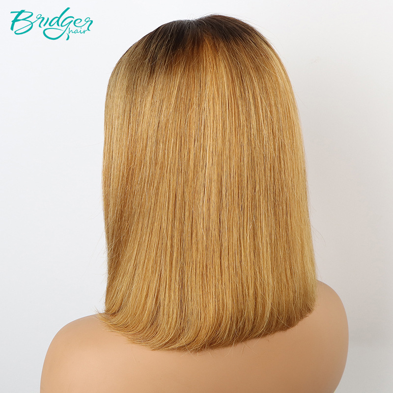 13*4 Splice dvojno vlečno BOB pokrivalo T1B/30 lasulje iz človeških las_voghion.com