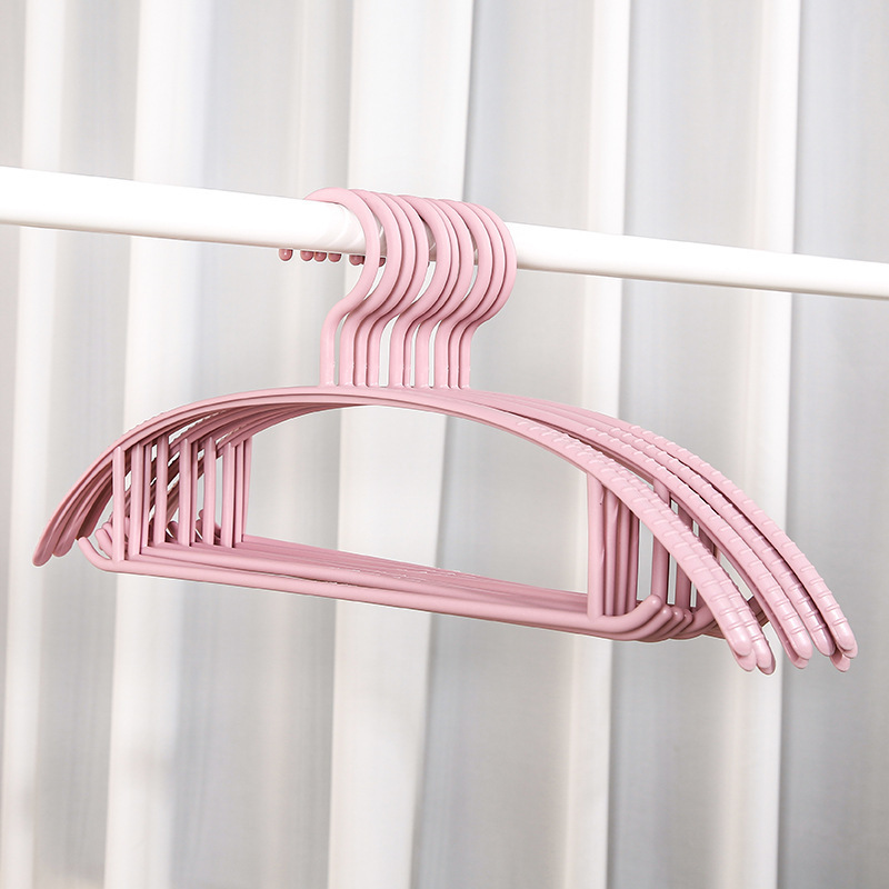 Percha de ropa antideslizante semicírculo percha de ropa de plástico sin costura hogar engrosada soporte húmedo y seco ropa percha soporte lote