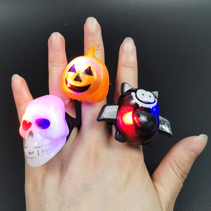 Children's plastic pumpkin lantern, ring, toy, halloween