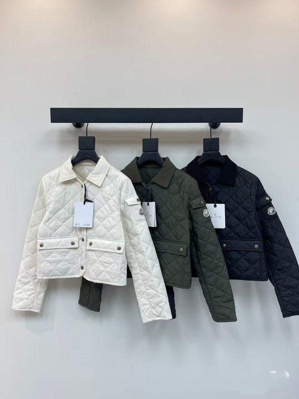 南油高版本MOC2025年新款菱格纹翻领休闲棉服外套休闲保暖女|undefined