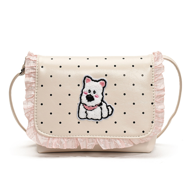 Cartoon perros, niñas y niñas, bolsas de hombro, lindas ondas de encaje para bebés, bolsas de cinturón, nuevas bolsas para niños