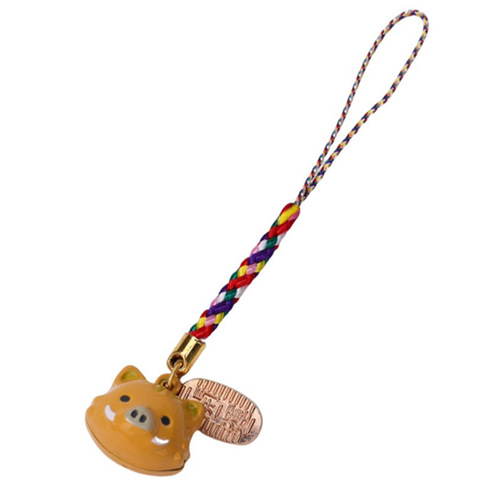 Cartoon Bell Twelve Zodiac Phone Chain, Nationalist Style Zodiac Small Pendant Necklace Accessory Keychain
