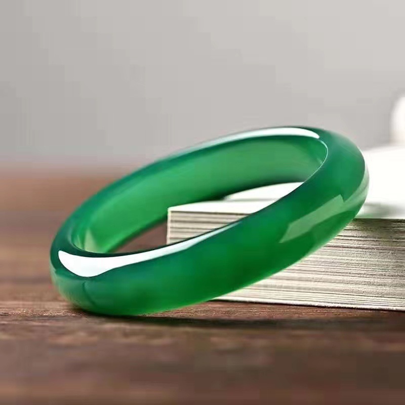 Green agate flat strip width 1.1 cm 5456 