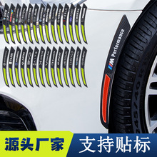 汽车轮眉碳纤纹反光贴滴胶贴车身防划贴防撞遮挡划痕加宽通用装饰