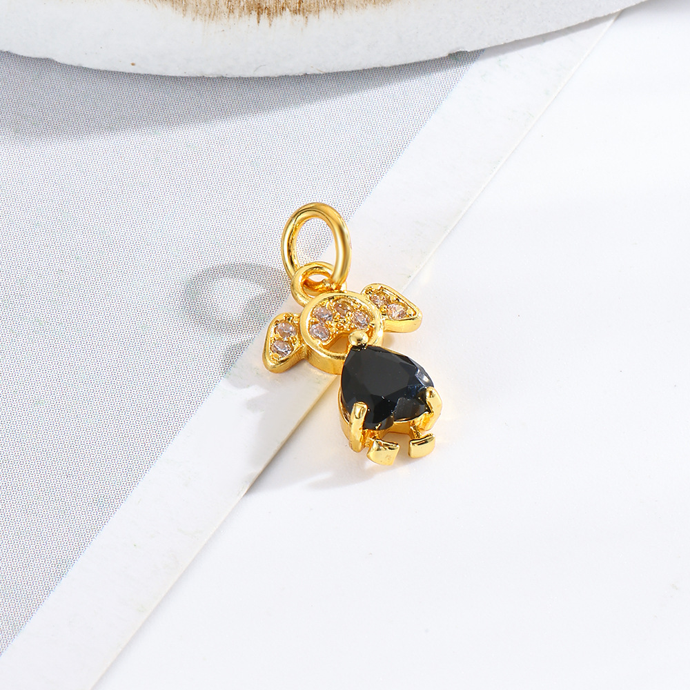 2g Weight Pendant Jewelry Making Type 8*18mm Jewelry Making Size Zircon Inlay Material DIY Jewelry Accessories Classification 1 Piece Quantity Copper Material Human Pattern Polished Finish Inlay Design Shiny, IG Style Style 1 Piece 8*18mm Copper Zircon Human Polished Pendant 28