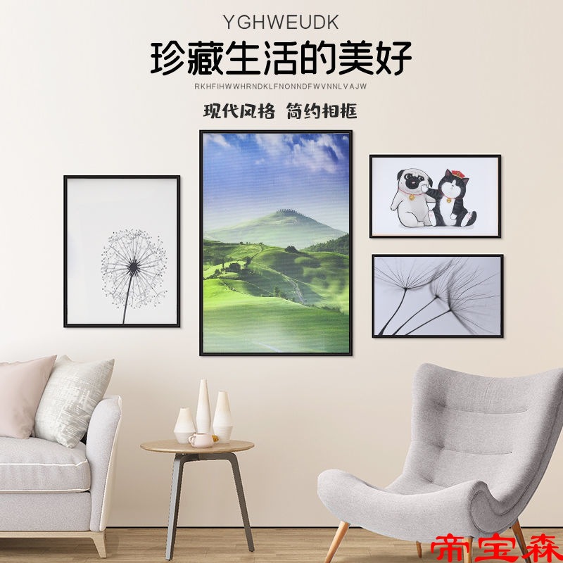 aluminium alloy Photo frame Wall hanging Simplicity modern Art paintings Mounting Frame Cross stitch Material Science rectangle Frame