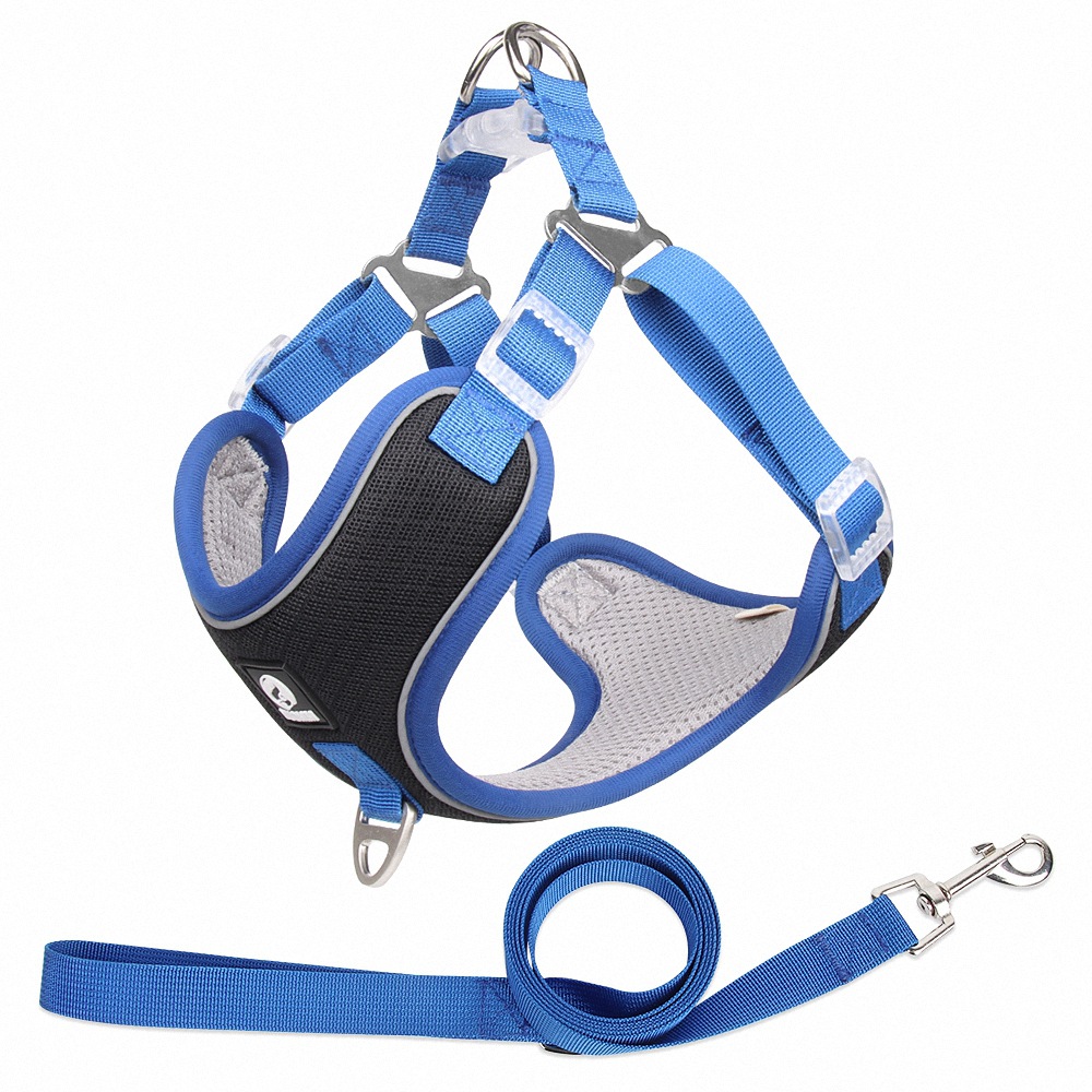 Personalizada nueva mascota cinturón de pecho tela de malla reflectante perros grandes cuerda de paseo para perros cuerda de tracción para perros diseño telescópico