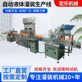 全自动小型灌装机设备食用油洗衣液蜂蜜液体自动定量灌装机生产线