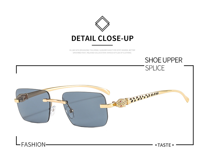 Unisex Fashion Geometric Pc Square Frameless Sunglasses display picture 2