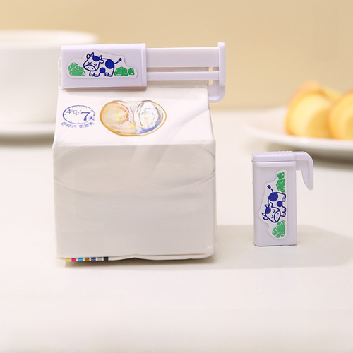 Milk Seal Clips 2-Pack Milk Container Sealing Clips Whipped Cream Seal Clips Retractable Fresh Preservation Clips