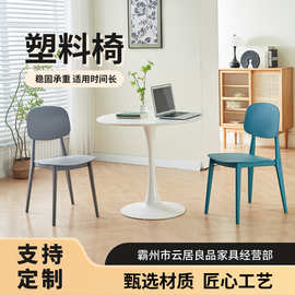塑料椅北欧网红加厚椅子现代家用餐桌椅凳子靠背书桌椅商务洽谈椅