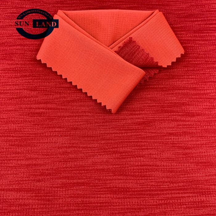 吸湿排汗阳涤小网眼 方格针眼 运动服装T恤面料 春夏双色短袖上衣