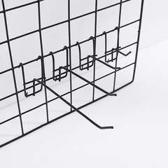 Multi-specification grid hooks supermarket snack socks single line double line mesh shelf hook metal bold foreign trade