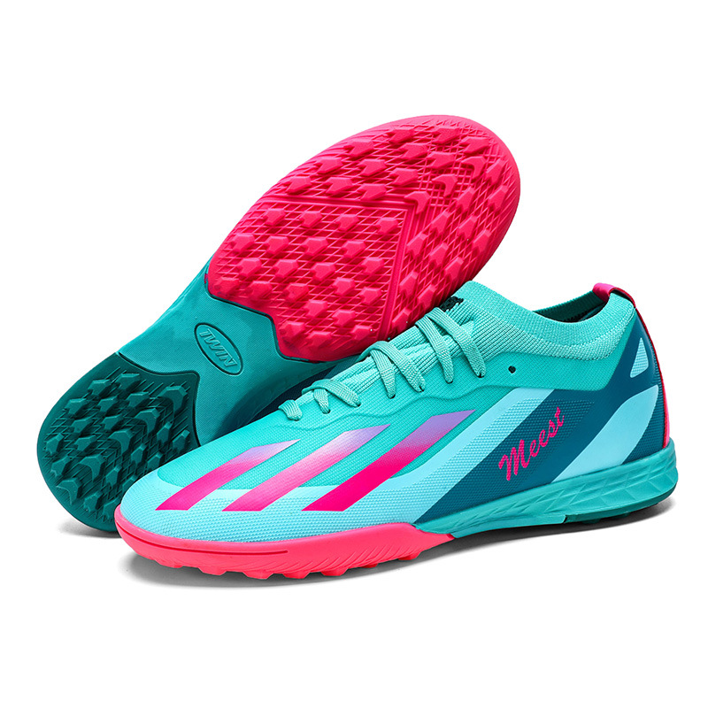 Zapatos de fútbol transfronterizos Putian Flywoven hombres y mujeres bajo TF ag