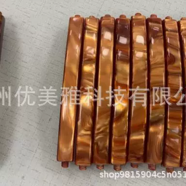 Wooden Hand Solid Wood Color Bag Hand Twist Ring Resin Imitation Wooden Bag Accessories Factory Direct Sales