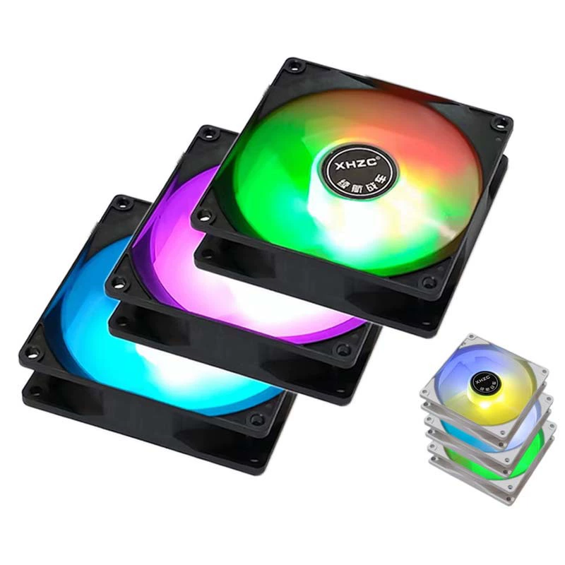 Computer cooling fan 9cm butterfly series, ARGB/PWM temperature control, fixed speed or temperature‑controlled, silent