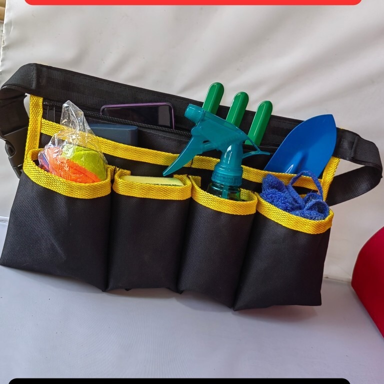 Fourth Generation Upgraded Thick Seven-Pocket Three-Layer Cleaning and Maintenance Staff Property Management Garden Mall Cashier Waist Bag Hardware Tools