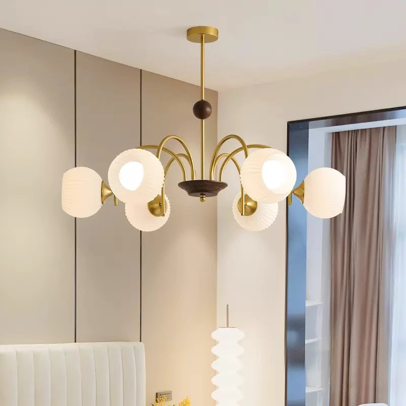 Lámpara de la sala de estar nórdica, luces de comedor de frijoles mágicos de estilo italiano, luces de habitación de dormitorio Bauhaus modernas y medievales