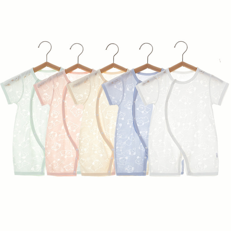 Baby Jumpsuit Summer Short-Sleeved Thin 6-Month-Old Newborn Clothes Baby Romper Newborn Crawling Suit Summer Pajamas
