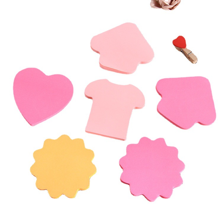 Adhesivos lindos de forma especial, autoadhesivos, pegajosos, pegajosos, de alto valor, índice de color sólido de sal de viento, N notas adhesivas