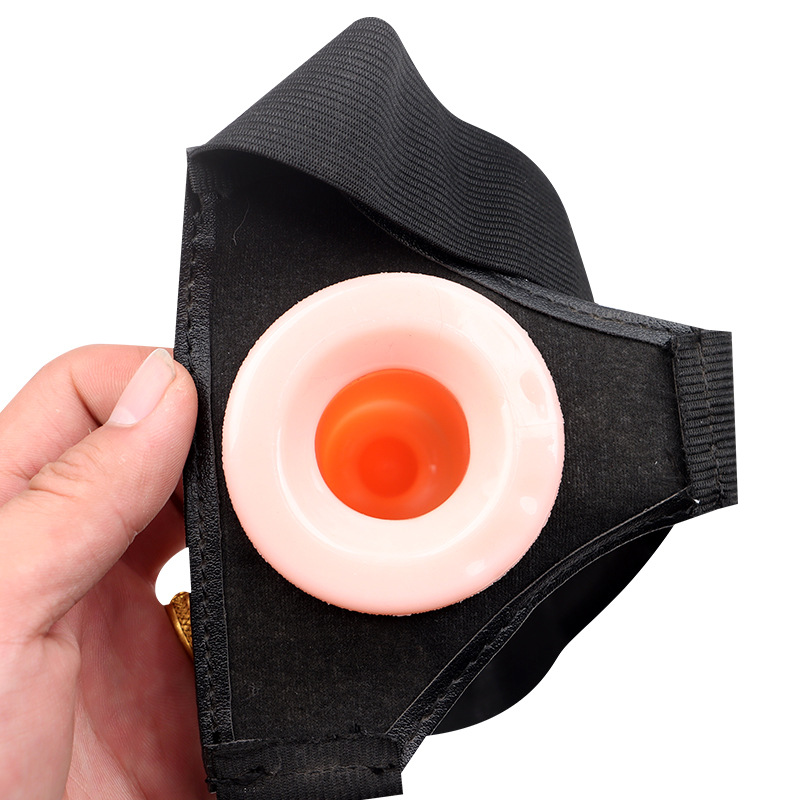Wearable Hollow Dildo Pants with Soft TPE Sleeve, Flesh-Tone Strap-on Style Harness Pants for Adults — detail image 1