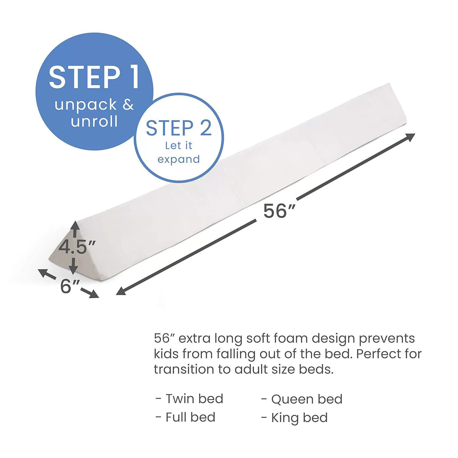 Индивидуальный удлиненный бортик для детской кровати из пены с эффектом памяти A2, машинная стирка, водонепроницаемый, нескользящий, треугольный наполнитель для зазора в кровати, защита для бортика кровати.