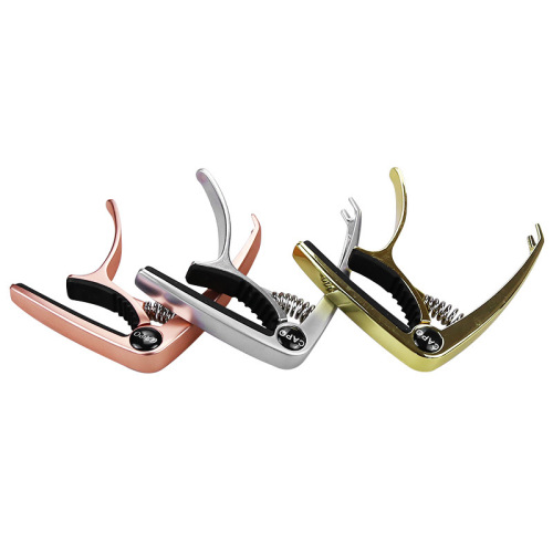 Folk guitar capo zinc alloy acoustic guitar capo ukulele metal pull-out fixed string cone string nail