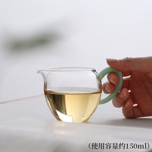 Japanese-style handmade fair cup glass heat-resistant tea dispenser small size tea sea uniform cup home pour cup tea ceremony accessories