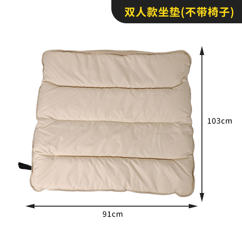 Silla plegable al aire libre portátil doble silla plegable pesca dos personas sofá silla al aire libre ocio camping respaldo reclinable