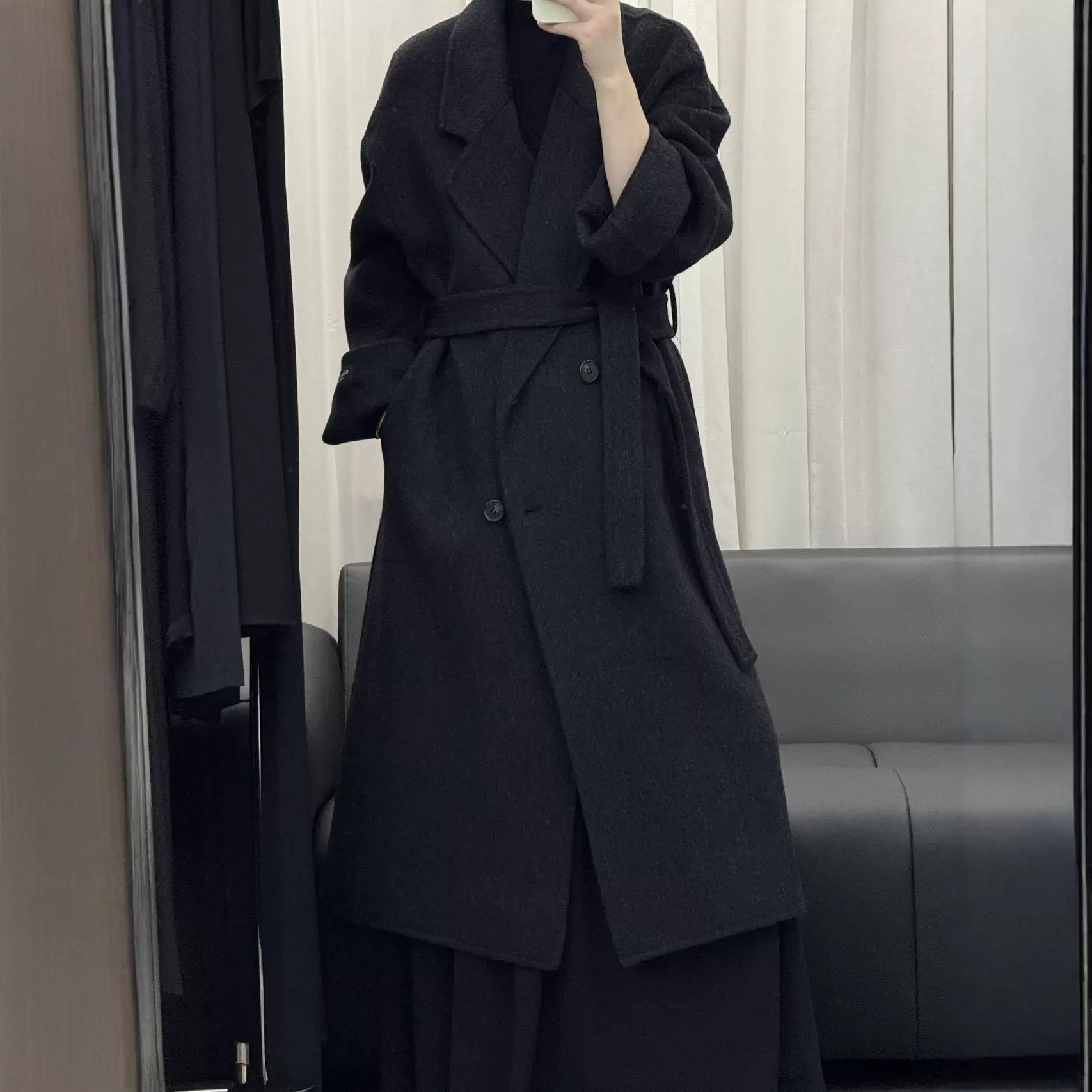 2025秋冬新款长款羊毛大衣气质女韩系长袖宽松高级感毛呢外套