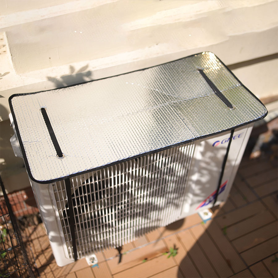 Air Conditioner Outer Unit Cover, Aluminum Foil Insulation Film, Bubble Film, Rain and Sun Protection, Energy-Saving Protective Cover