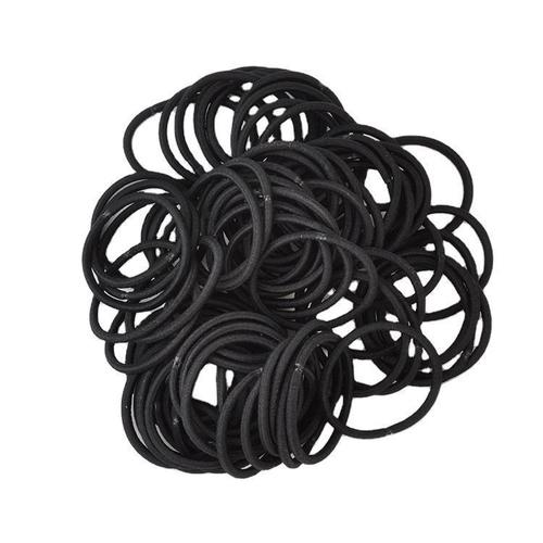 Korean style high elastic nylon seamless hair tie 4mm black headband simple hair rope rubber band headwear