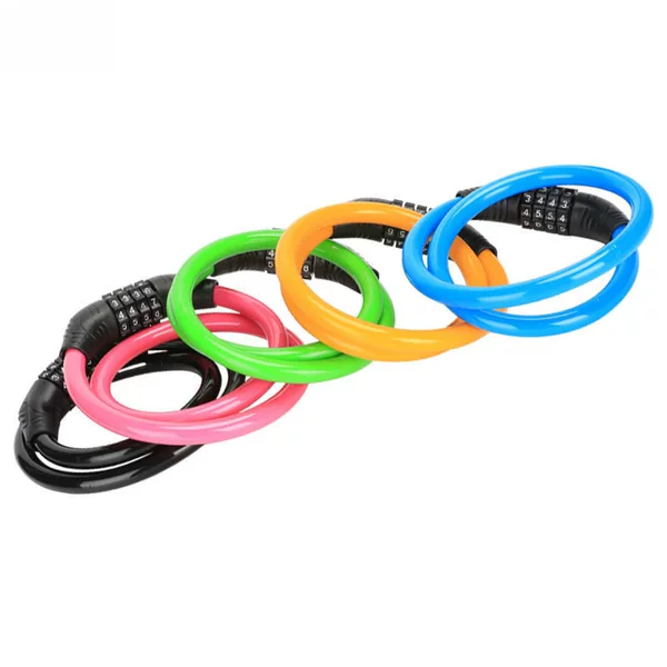 Riding equipment anti-theft four-digit combination lock mountain bicycle lock steel wire anti-shear bicycle combination lock