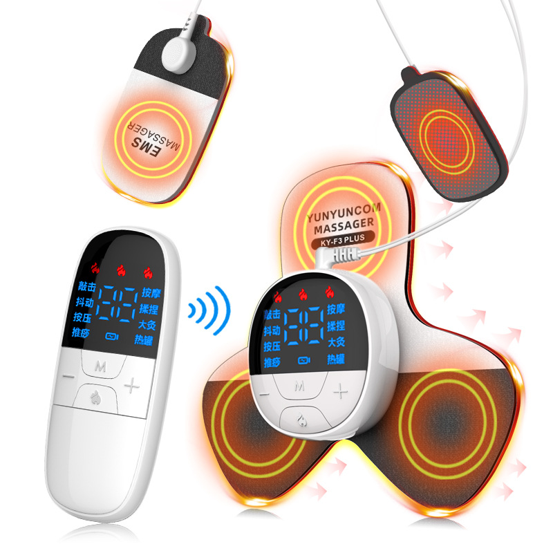 Pegatinas de masaje eléctricas EMS masajeador de pulso de baja frecuencia cintura - espalda - hombro - cuello masajeador cervical de calentamiento multifuncional