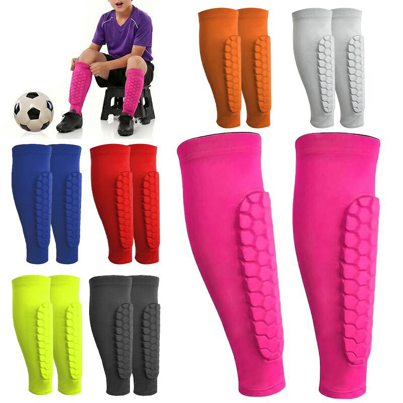 Cross-border football shin guards, South American football training, EVA honeycomb anti-collision shin guards, ski protective shin guards