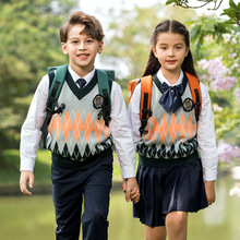 小学生校服春秋装毛衣英伦学院风班服套装幼儿园园服秋冬装四件套