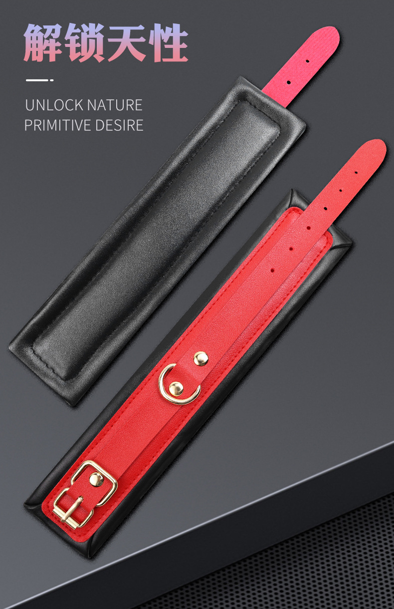 SM One-Line Adjustable Restraint Set with Contrasting Handcuffs and Heart-Shaped Red Candle — detail image 2