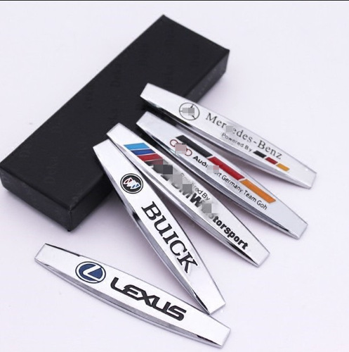 Metal Leaf Plate Side Label Applicable for Mercedes-Benz, Audi, Volkswagen, Toyota Car Fender Logo 3D Decorative Body