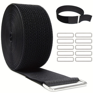 Velcro Fasteners with Metal Ring with Buckle and Mother Velcro Strap