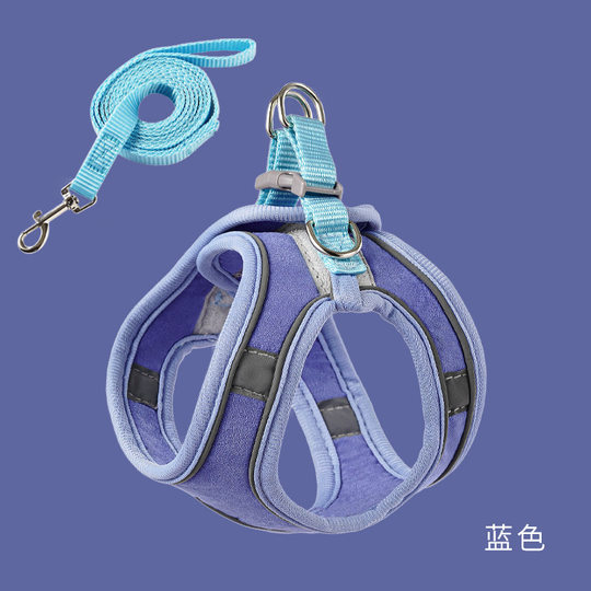 Cat Traction Rope Vest Reflective Anti-break Free Walking Cat Rope Mesh Breathable Pet Chest Strap in stock Wholesale