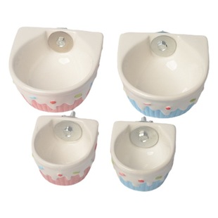 Totoro Hanging Bowl Ceramic Bowl Honeybag Shrews Hamster Squirrel Hedgehog Squirrel Rabbit Supplies Anti-knock Fixed Food Bowl