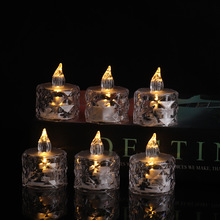 现货透明菱形蜡烛灯LED电子小茶蜡酒吧装饰灯生日礼品亚克力摆件