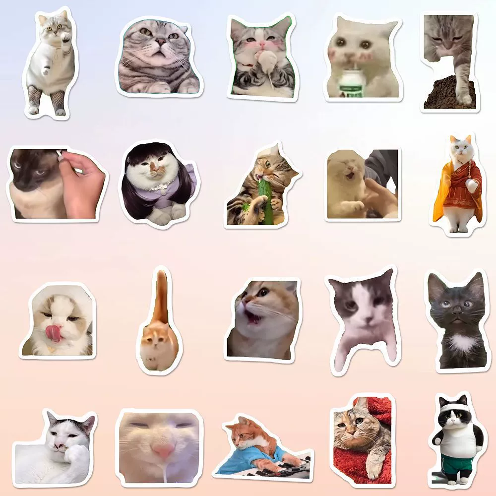 300 Paste Cat Meme Stickers Cute funny cat ins style emoticon pack picture material stickers