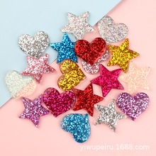 爱心 桃心闪粉五角星树脂配件奶油胶手机壳洞洞鞋diy儿童发饰材料