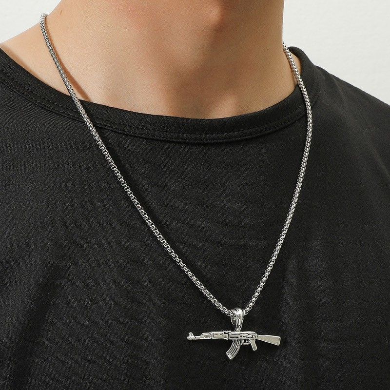 Ak47 Gun Pendant Necklace Fashion Jewelry For Men And Women_voghion.com