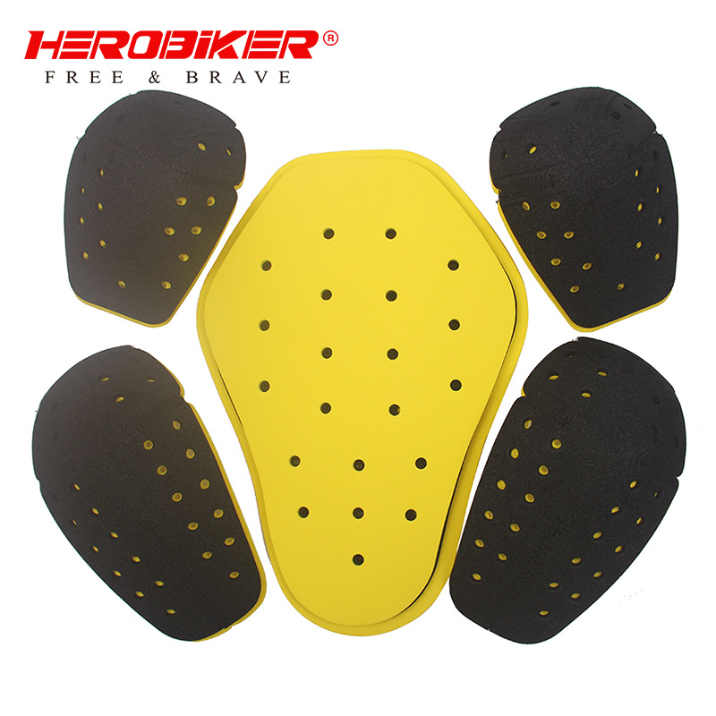 Transfronterizo de doble capa EVA de doble capa de color contrastante ropa de motocicleta con protección de espalda incorporada protección de hombros protección de codo protección de locomotora