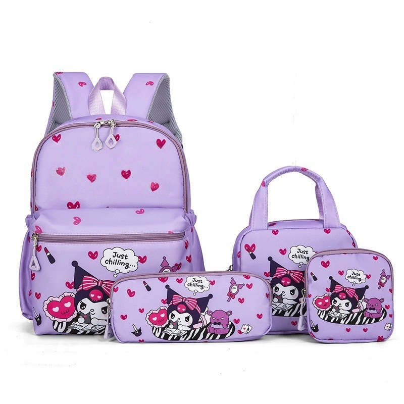 Children's backpack, cartoon set, bag, pencil case, 4 piece set