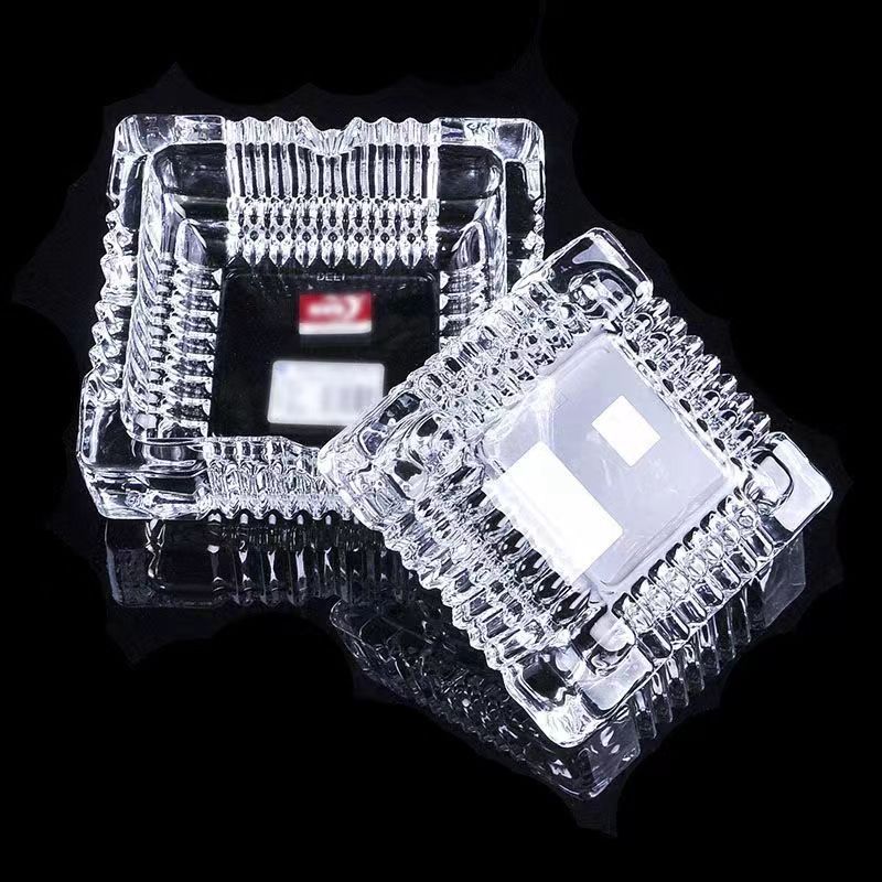 크리스탈 유리 재떨이 홈 거실 시가 담배 개인화 된 유행 사무실 창조적 인 재떨이 스퀘어 바 담배