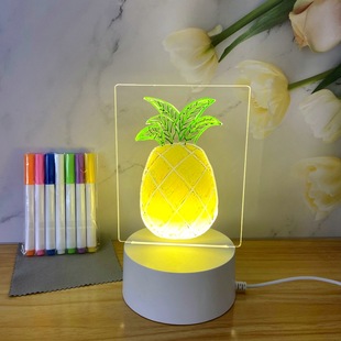 DIY Writing Board Night Light Acrylic Note Painting Memo Kidsren's Graffiti Coloring USB Light Led Creative